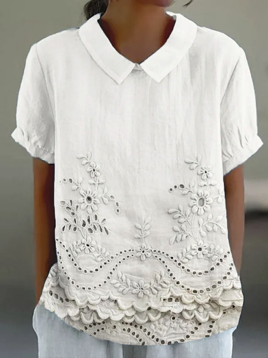 Lily | Floral Embroidered Chemise