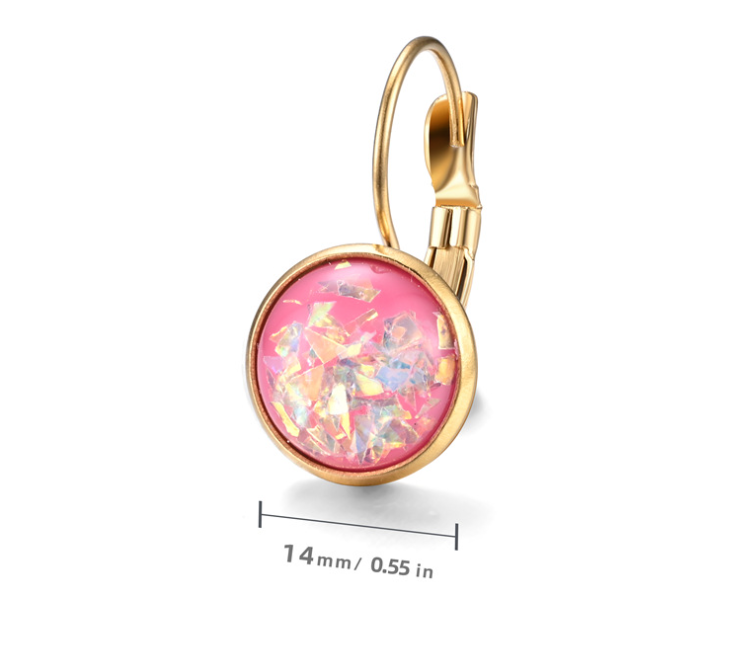 Antique opal earrings with shine | Gold