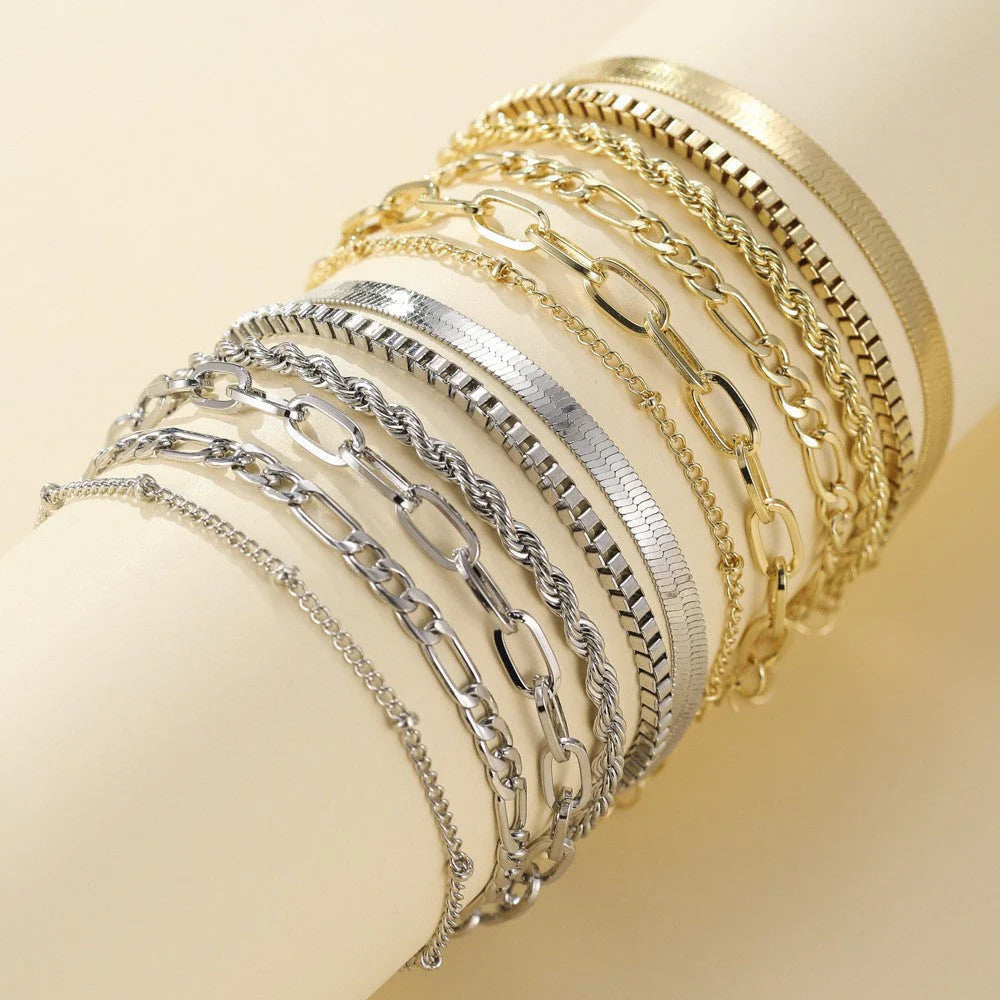 Ellis gold bracelet set