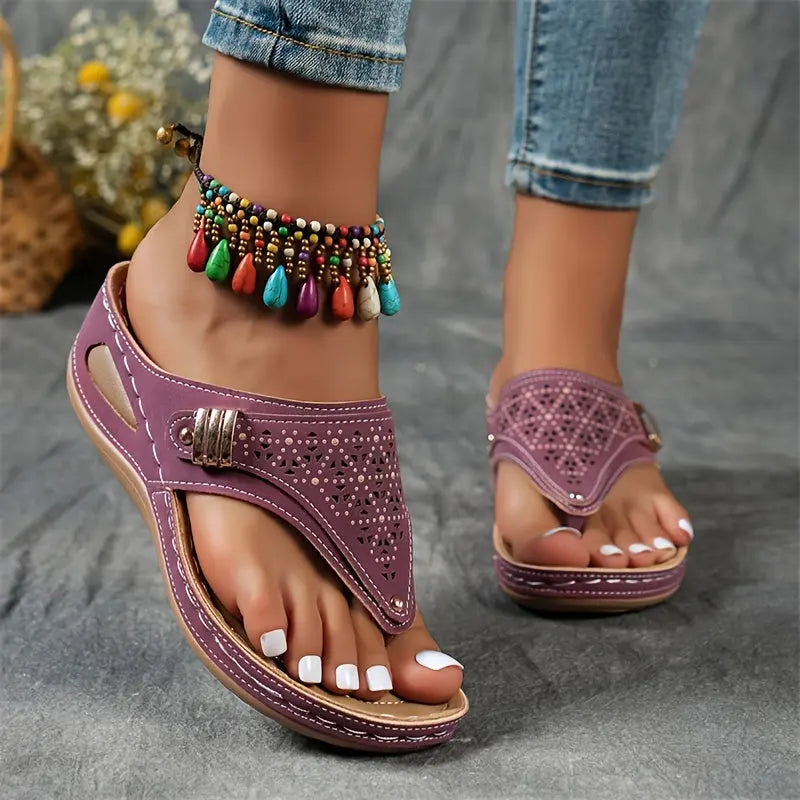 Élodie™ - Ladies' wedge sandals with open toe