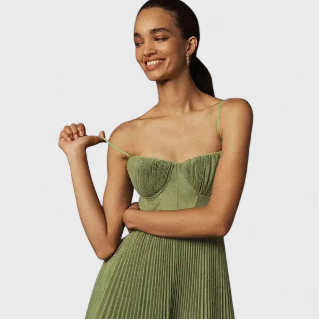 Isabella | Premium midi dress made of pleated tulle