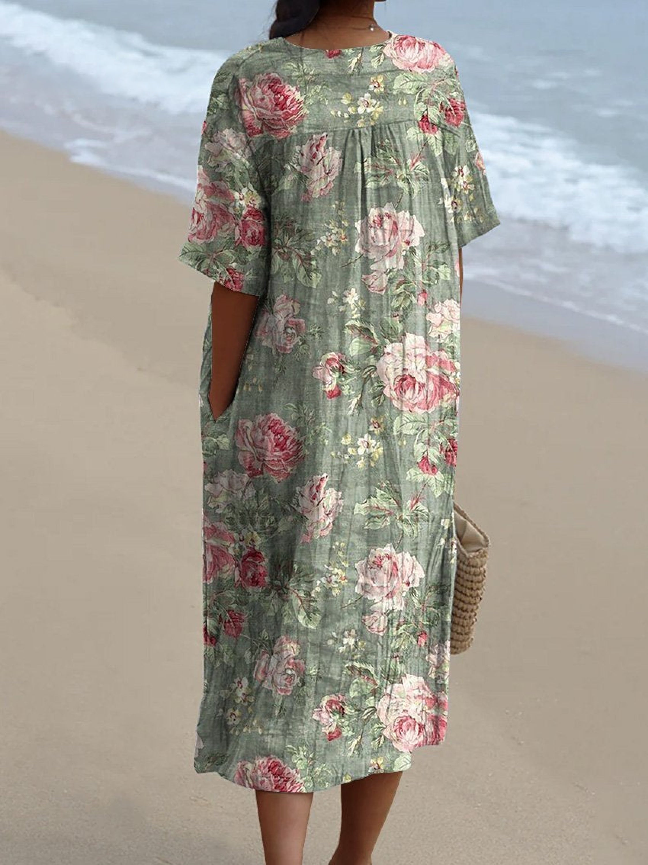 Lina™ Vintage Floral Dress
