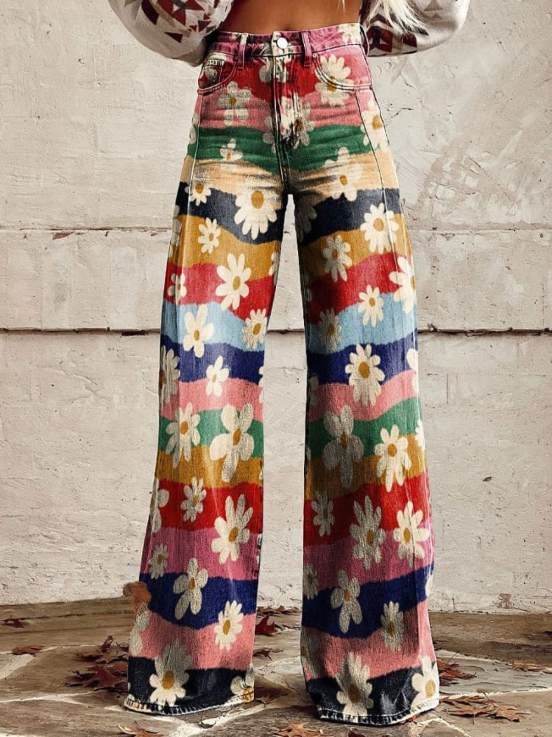 Léon - Elegant Flower Trousers