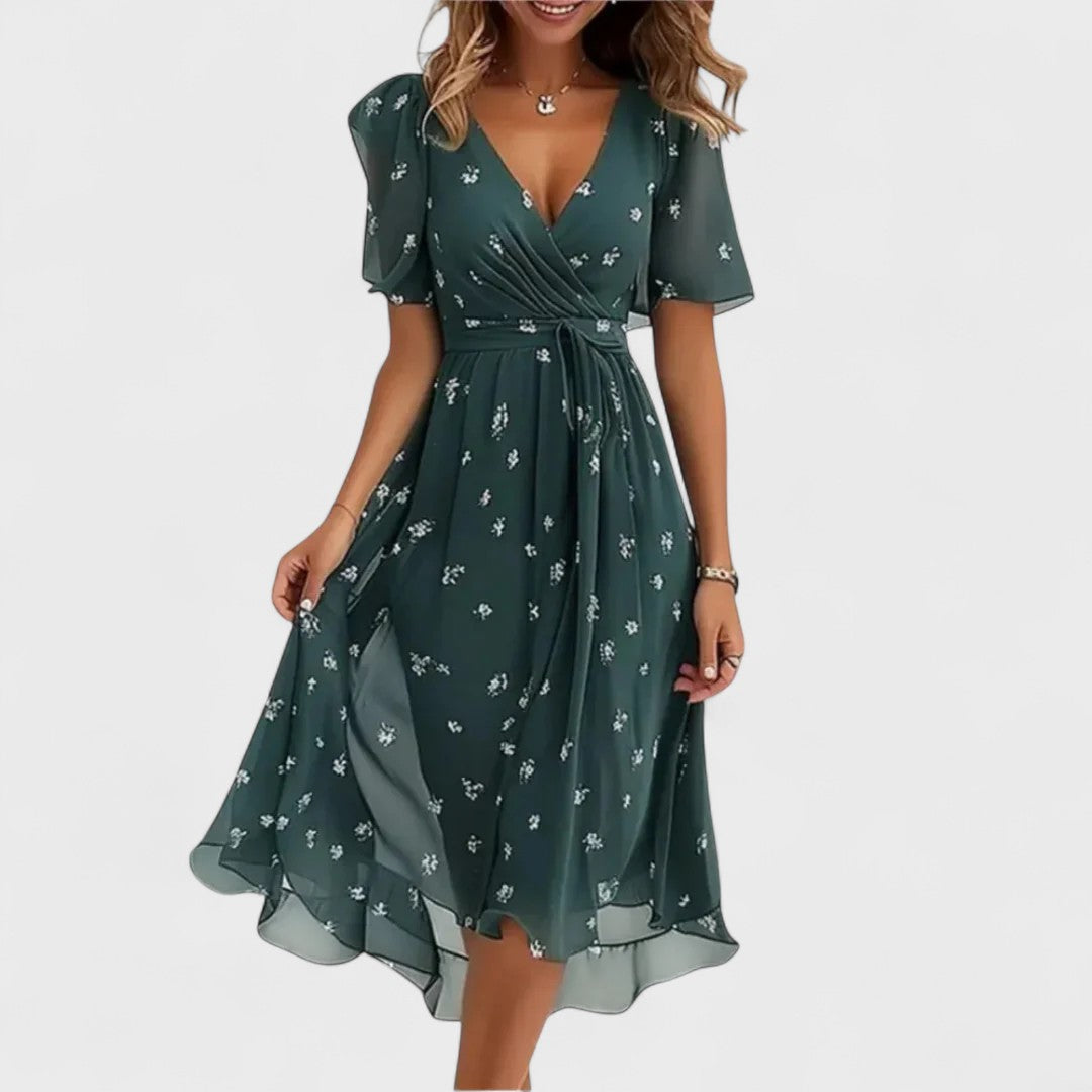 Chiara | Long Premium Dress with Floral Print