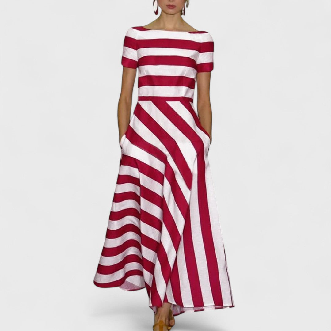 Nicole | Handmade Striped Long Dress