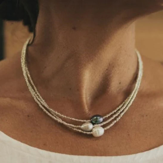 Antique Pearl Necklace | Gold