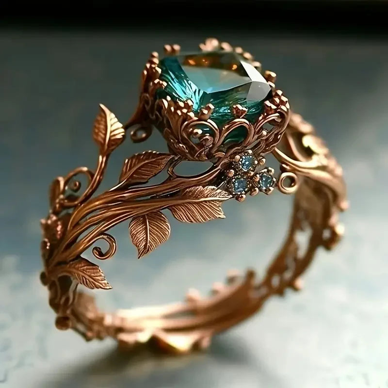 Bowl Light Crystal Ring | Rose Gold