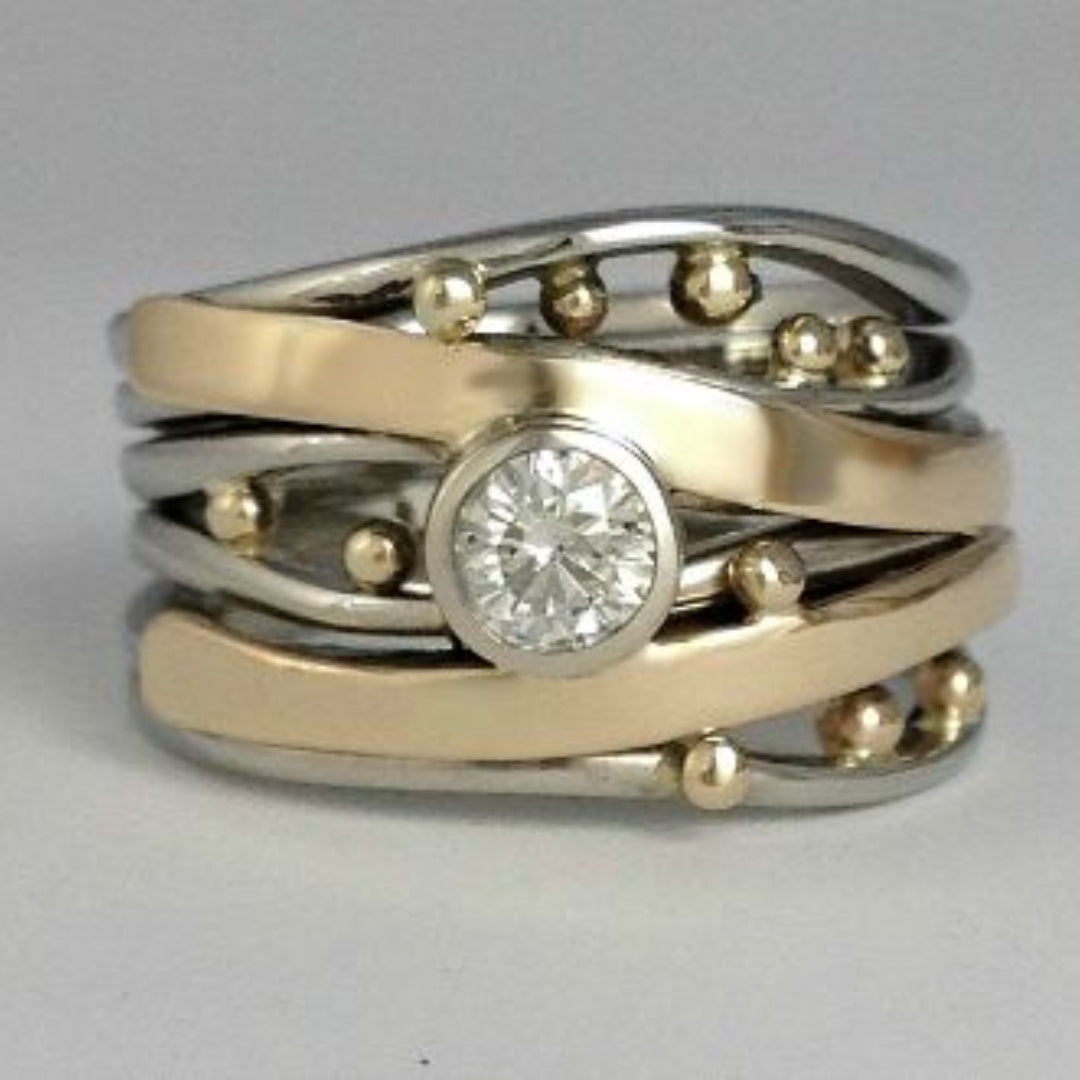 Golden Inlay Ring™ – Vintage Shine