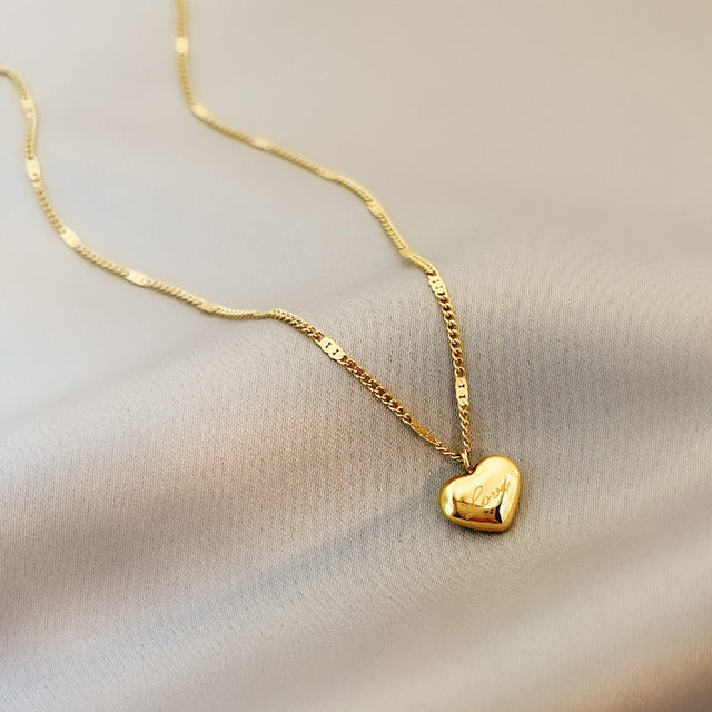 Heart Necklace in Gold
