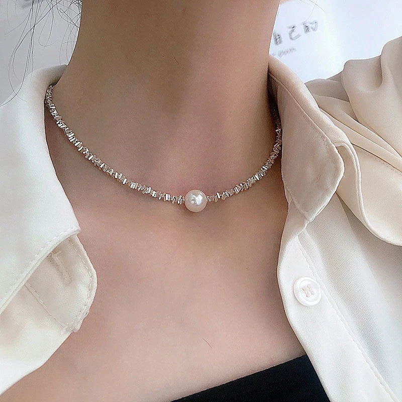 Exquisite pearl necklace | White gold