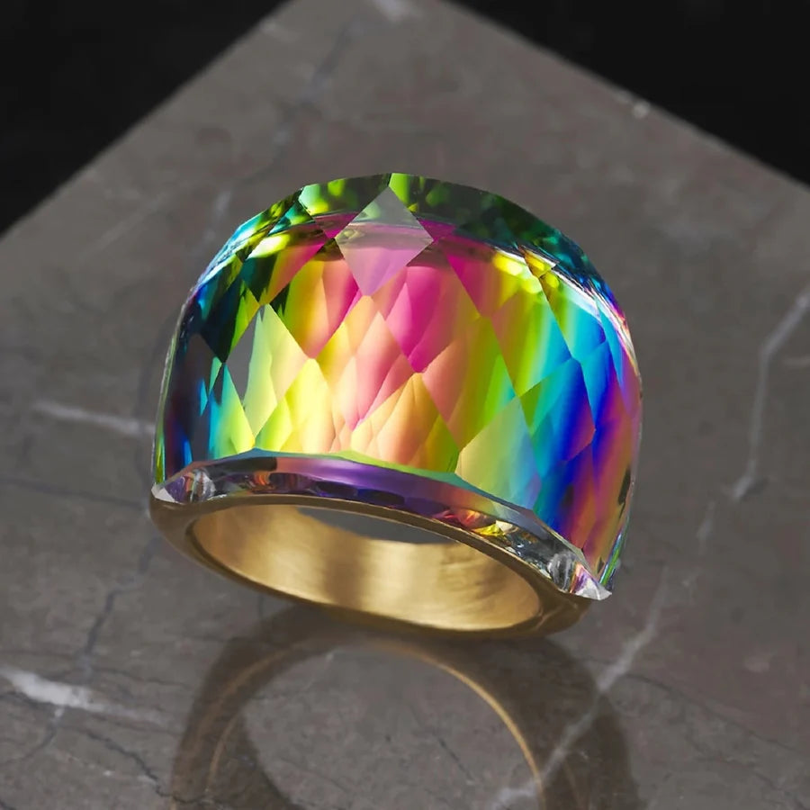 Shiny Spectrum Ring | Gold