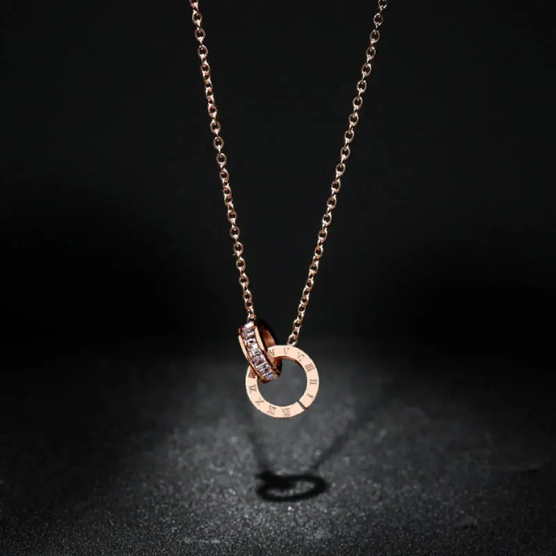 CYNTHIA™ – Roman Numeral Charm Necklace