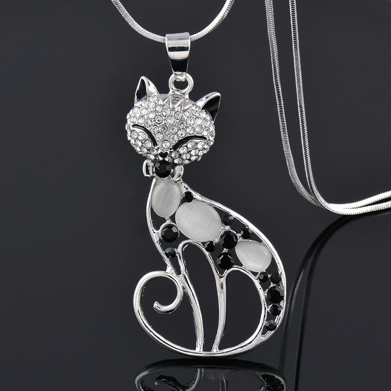 Love Cats Pendant in Sterling Silver