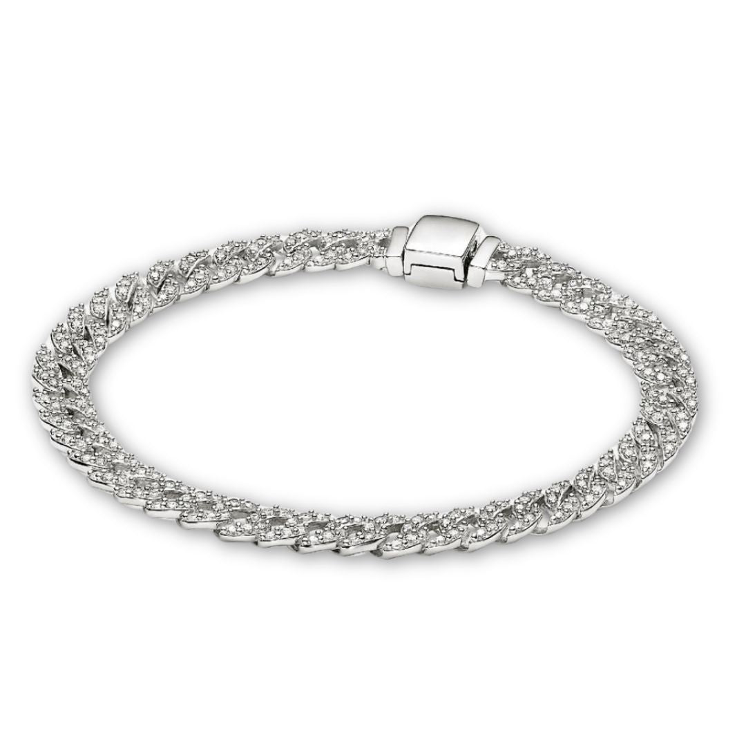 Cuban Armband with Moissanite