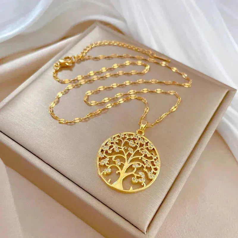 Life Tree Pendant in Gold