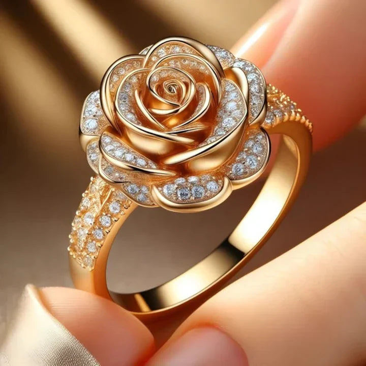 Exotic Ring in Rose Gold and Zircon