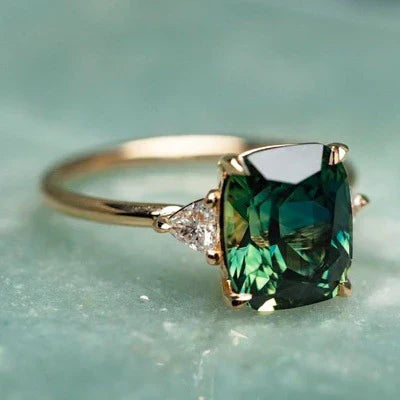 Golden Ring with Vintage Inspired Stone