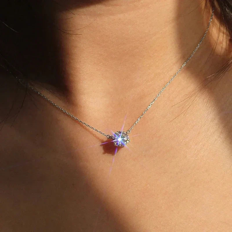 Elegant Solitaire Pendant with Crystal