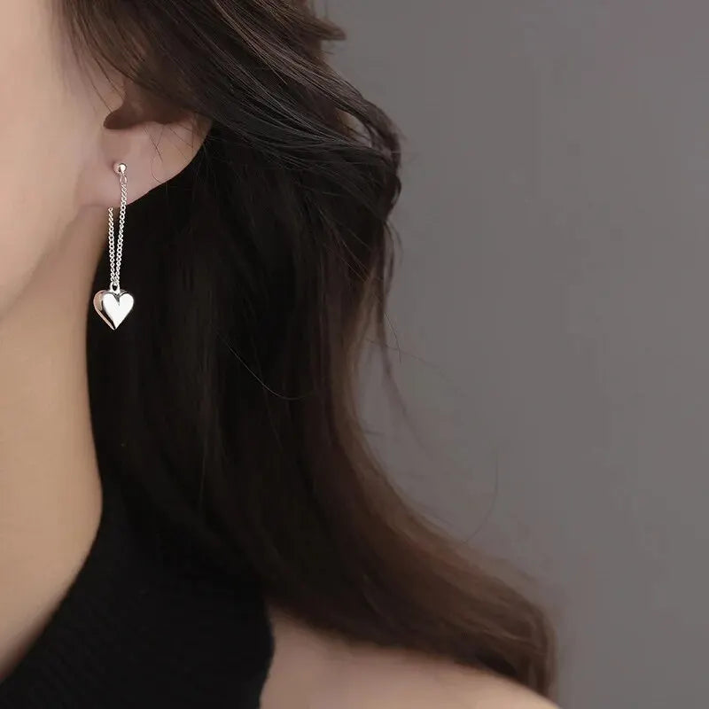 Old Earrings in the Shape of a Geometric Heart