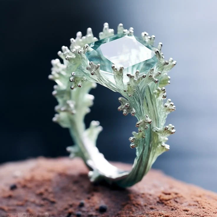 Turquoise flower ring