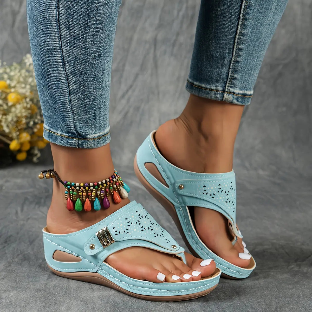 Élodie™ - Ladies' wedge sandals with open toe