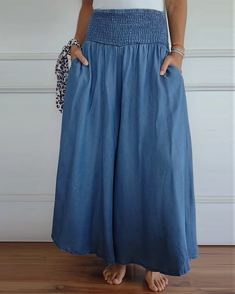 Reina - Comfortable Wide Trousers