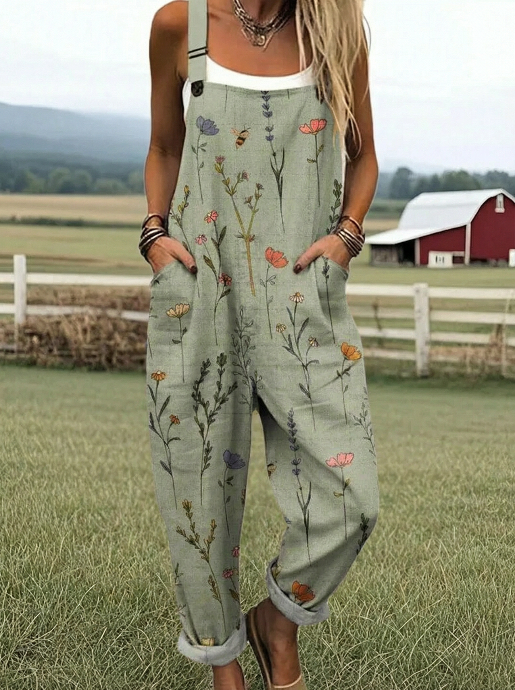 VB™ | Comfortable Printed Dungarees