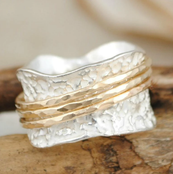 Draai Ring Duo™ – Gold & Silver