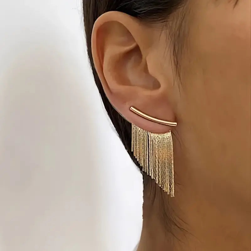 Vintage Earrings with Gold Hanging