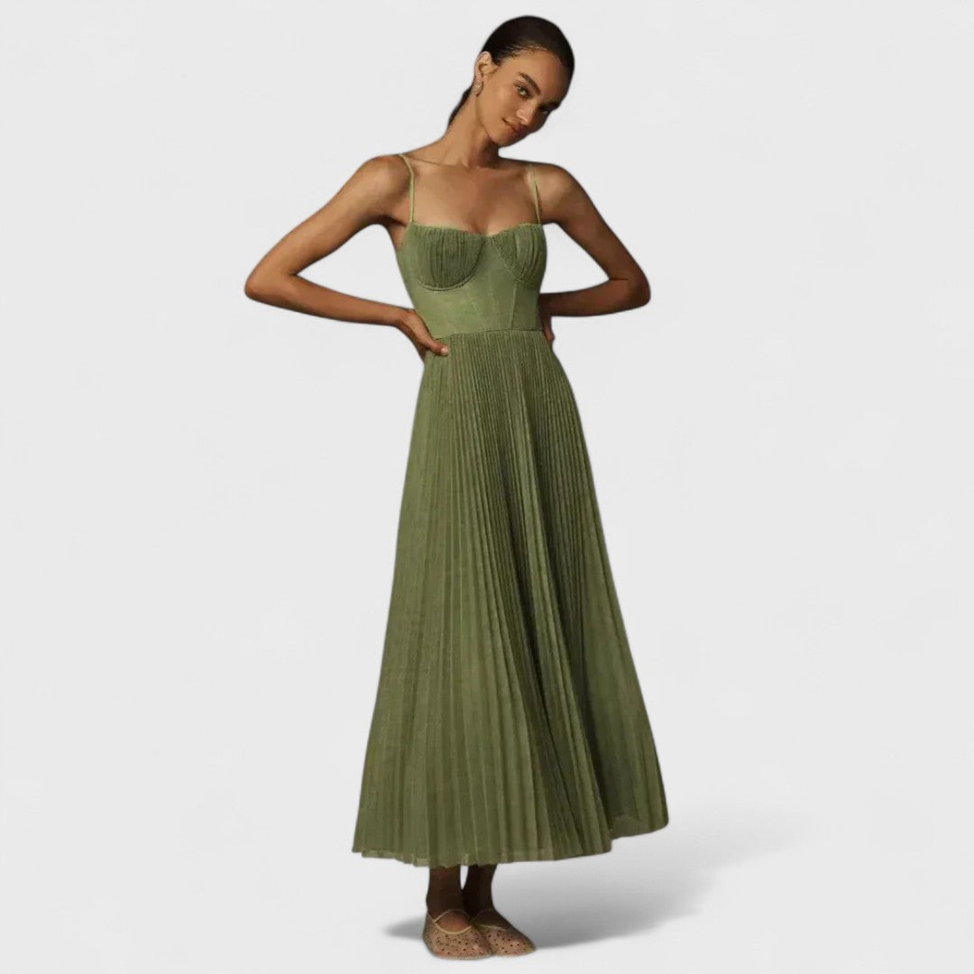 Isabella | Premium midi dress made of pleated tulle