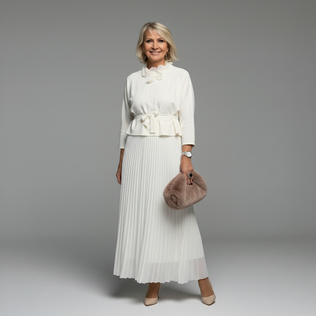 Emmie™ Elegant Two-Piece Set | Effortlessly Knitted Midi Dress Set