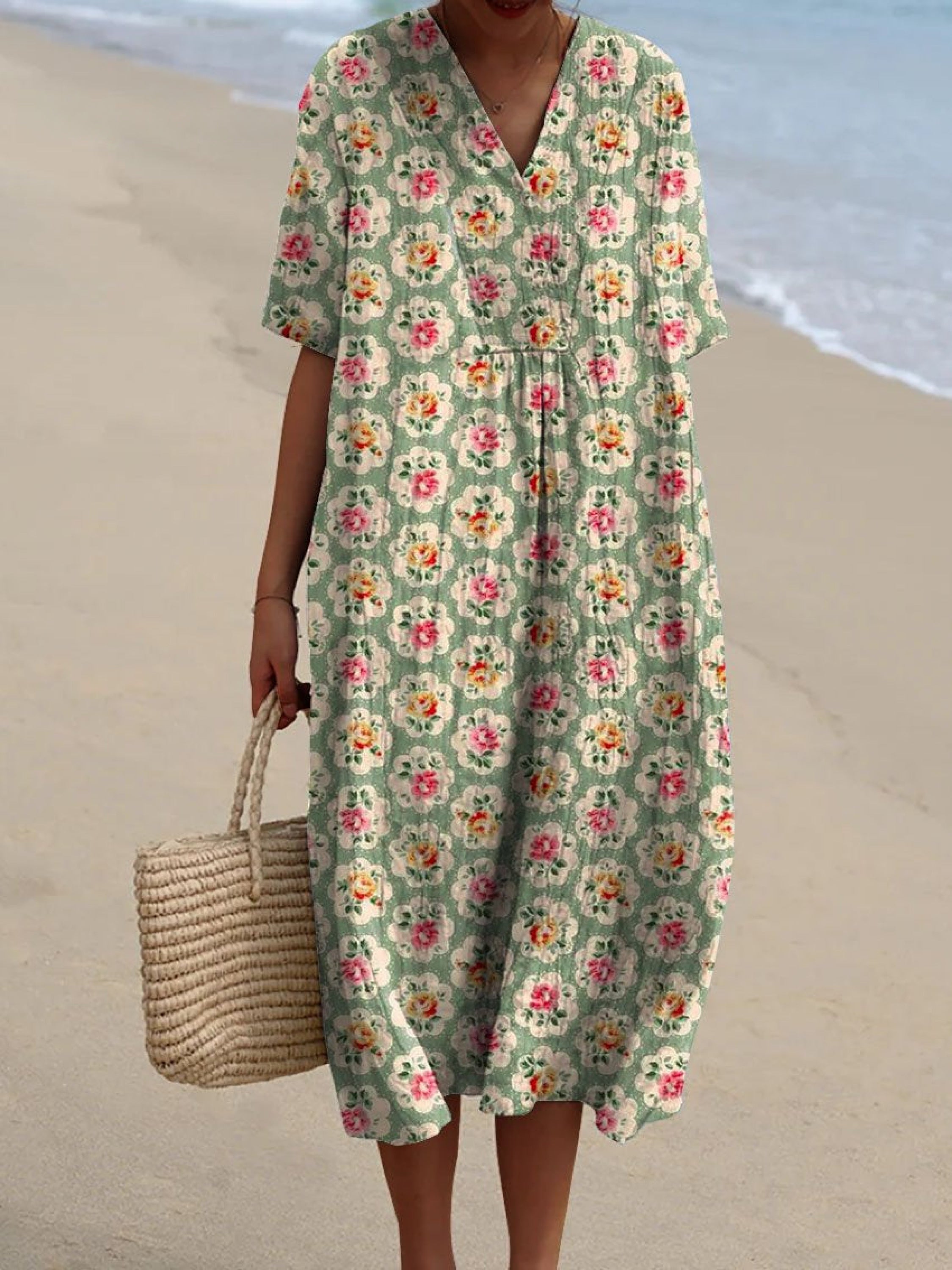 Femke™ Vintage Floral Dress